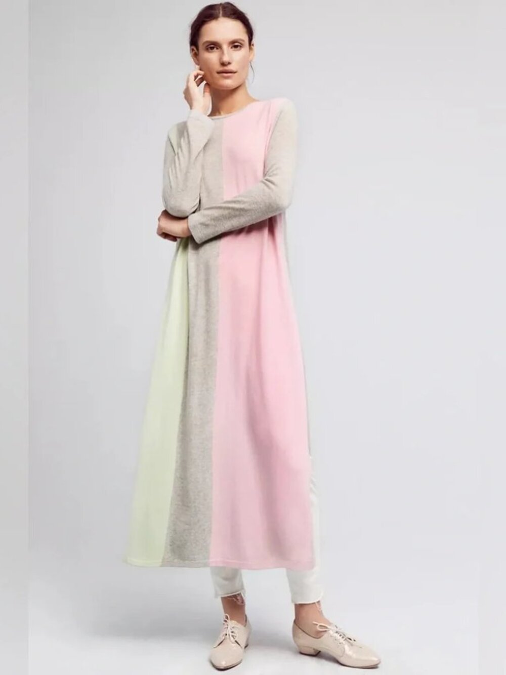 Anthropologie Ranna Gill Cashmere Colorblocked Maxi Dress XS